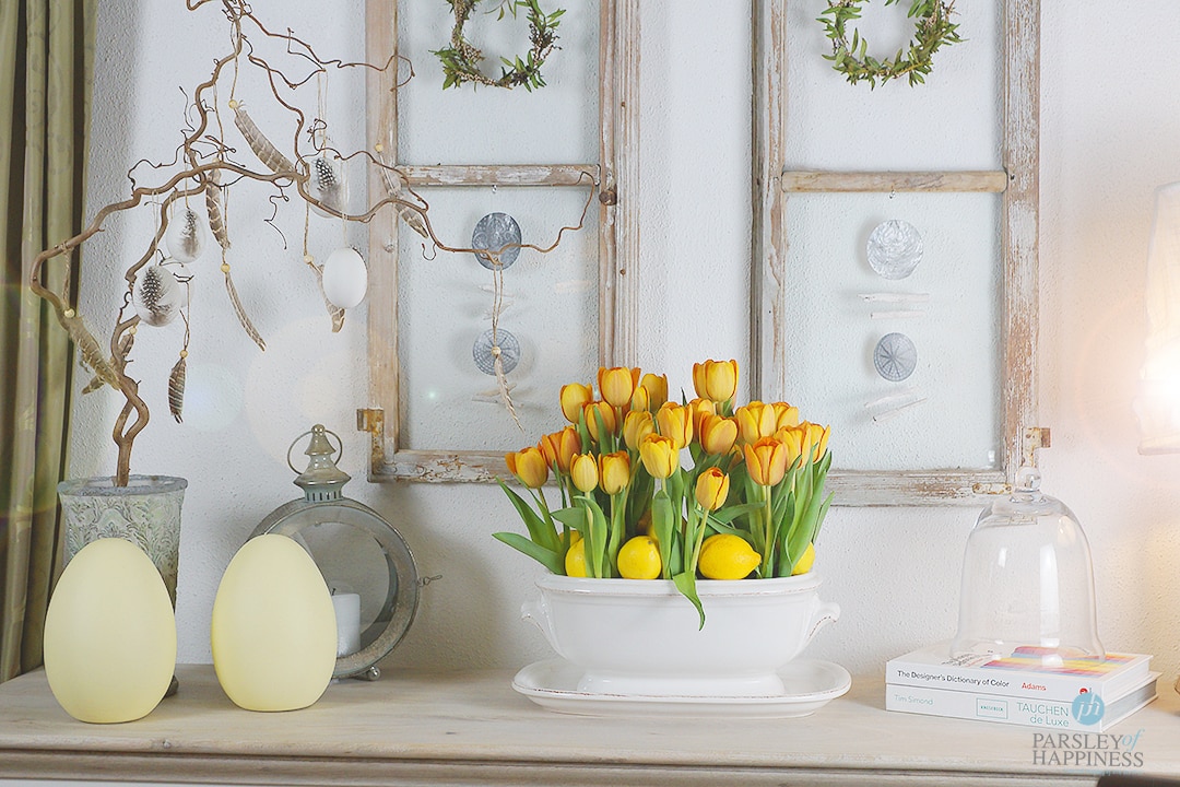 Påskepynt tulipaner diy Osterdeko Tulpen DIY