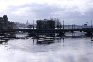 Vinter i Stockholm svart hvit kaldt