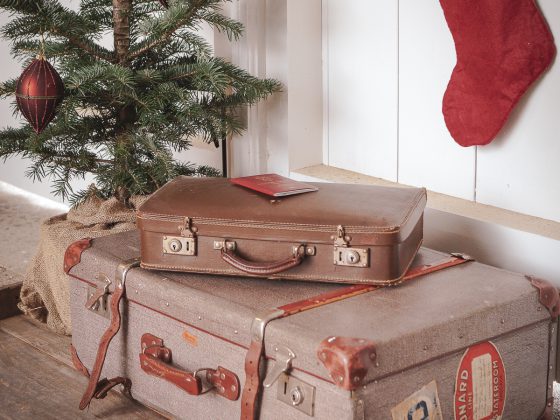 Antikke kofferter jul og julereise