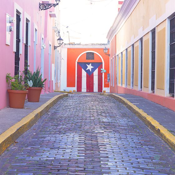 Old San Juan street painted door