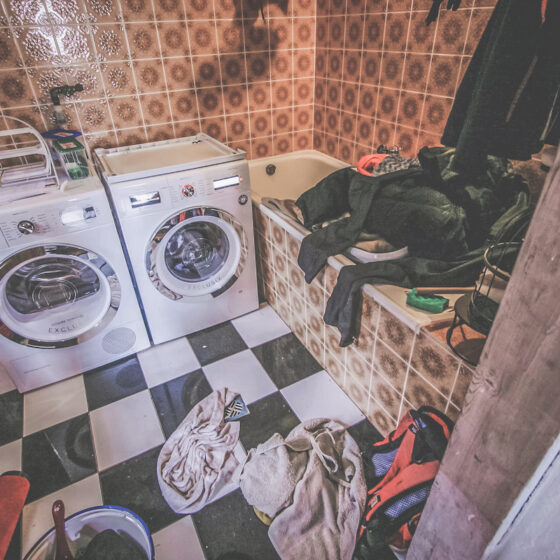 Vaskeform før laundry room before