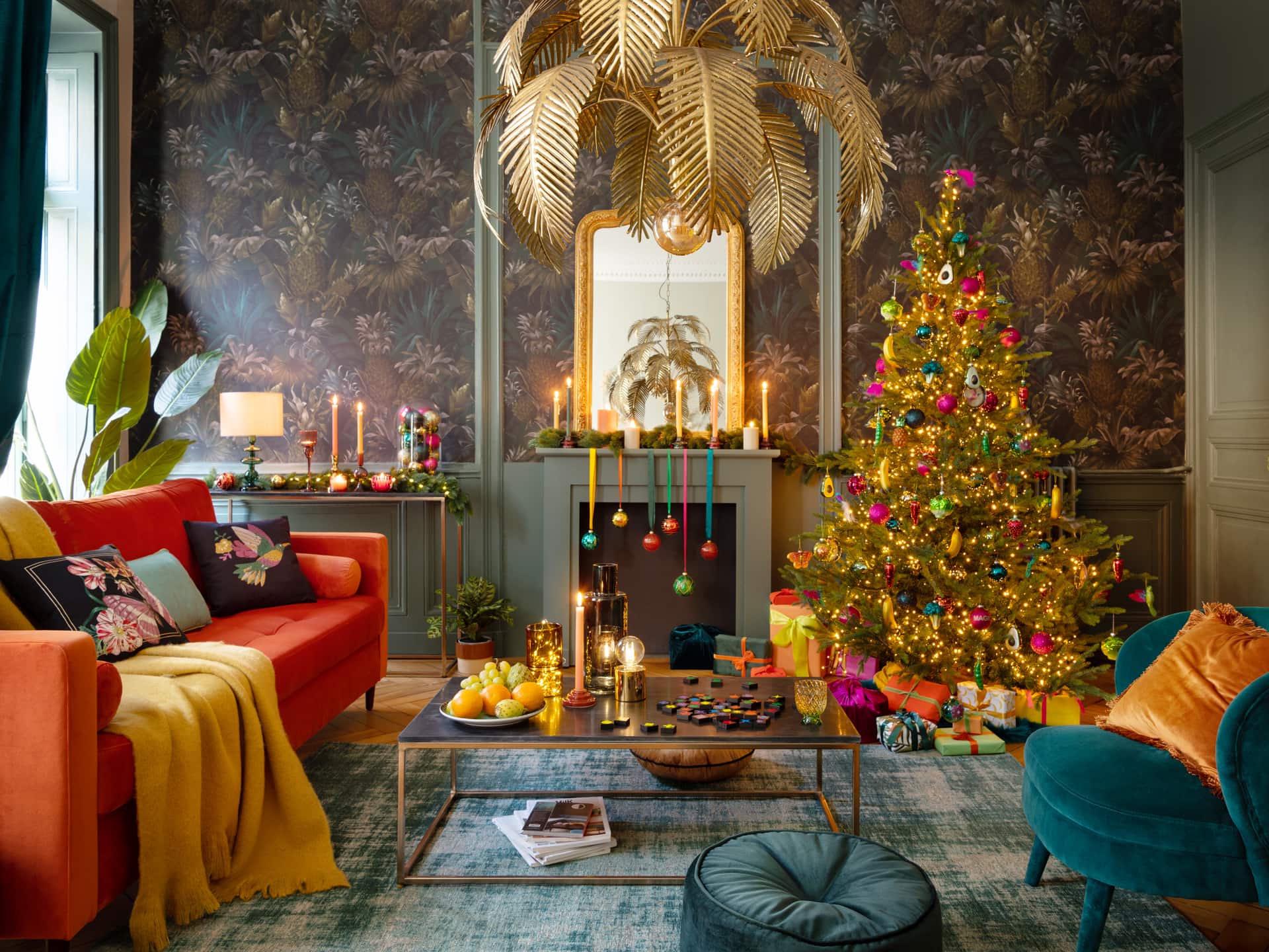 Weihnachtsfarben eclectic christmas art deko jul fargekombinasjoner til jul